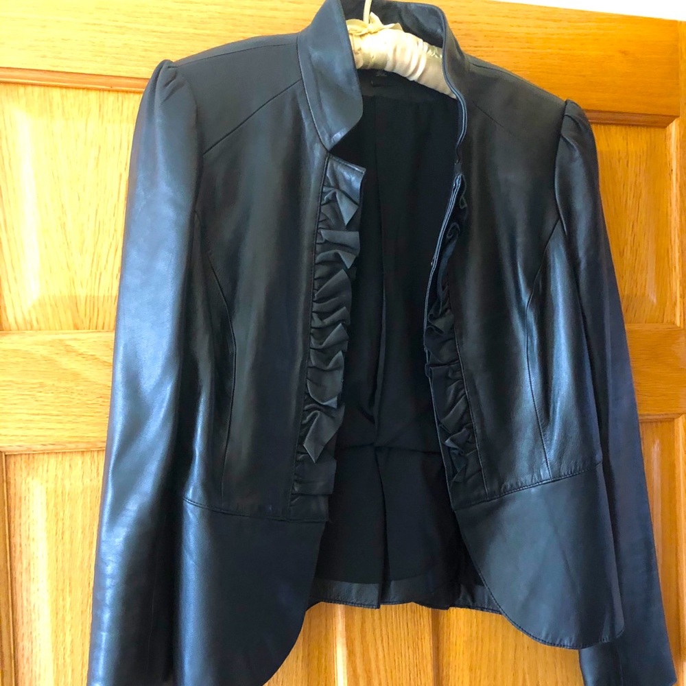 Black leather jacket